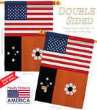 Northern Territories US Friendship - Nationality Flags of the World Vertical Impressions Decorative Flags HG140473 Made In USA