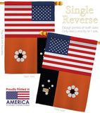 Northern Territories US Friendship - Nationality Flags of the World Vertical Impressions Decorative Flags HG140473 Made In USA