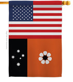 Northern Territories US Friendship - Nationality Flags of the World Vertical Impressions Decorative Flags HG140473 Made In USA