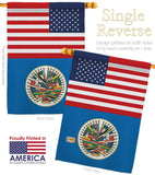 Organization Of American States US Friendship - Nationality Flags of the World Vertical Impressions Decorative Flags HG140475 Made In USA