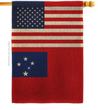 Samoa US Friendship - Nationality Flags of the World Vertical Impressions Decorative Flags HG140499 Made In USA