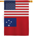 Samoa US Friendship - Nationality Flags of the World Vertical Impressions Decorative Flags HG140499 Made In USA