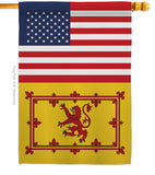 Scotland US Friendship - Nationality Flags of the World Vertical Impressions Decorative Flags HG140641 Made In USA