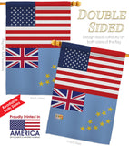 Tuvalu US Friendship - Nationality Flags of the World Vertical Impressions Decorative Flags HG140674 Made In USA