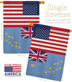 Tuvalu US Friendship - Nationality Flags of the World Vertical Impressions Decorative Flags HG140674 Made In USA