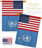 United Nations US Friendship - Nationality Flags of the World Vertical Impressions Decorative Flags HG140679 Made In USA