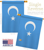 Uyghur - Nationality Flags of the World Vertical Impressions Decorative Flags HG170197 Made In USA