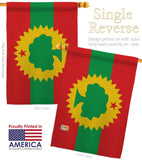 Oromo Liberation - Nationality Flags of the World Vertical Impressions Decorative Flags HG170211 Made In USA