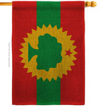 Oromo Liberation - Nationality Flags of the World Vertical Impressions Decorative Flags HG170211 Made In USA