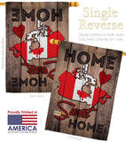 Country Canada Home Sweet Home - Nationality Flags of the World Vertical Impressions Decorative Flags HG191162 Made In USA