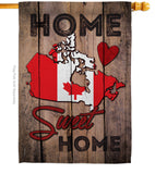 Country Canada Home Sweet Home - Nationality Flags of the World Vertical Impressions Decorative Flags HG191162 Made In USA