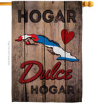 Country Cuba Hogar Dulce Hogar - Nationality Flags of the World Vertical Impressions Decorative Flags HG191167 Made In USA