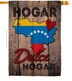 Country Venezuela Hogar Dulce Hogar - Nationality Flags of the World Vertical Impressions Decorative Flags HG191168 Made In USA