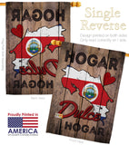 Country Costa Rica Hogar Dulce Hogar - Nationality Flags of the World Vertical Impressions Decorative Flags HG191169 Made In USA
