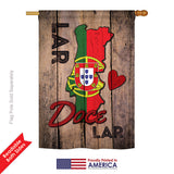 Country Porugal Lar Doce Lar - Nationality Flags of the World Vertical Impressions Decorative Flags HG192028 Printed In USA