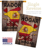 Country Spain Hogar Dulce Hogar - Nationality Flags of the World Vertical Impressions Decorative Flags HG192029 Made In USA