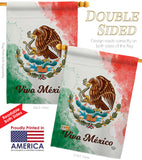 Viva Mexico - Nationality Flags of the World Vertical Impressions Decorative Flags HG192276 Made In USA