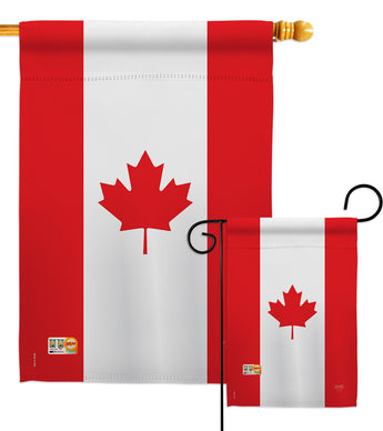 Canada - Nationality Flags of the World Vertical Impressions Decorative Flags HG108008 Made In USA