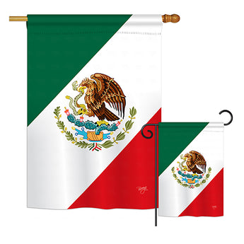 Mexico - Nationality Flags of the World Vertical Impressions Decorative Flags HG108019 Printed In USA