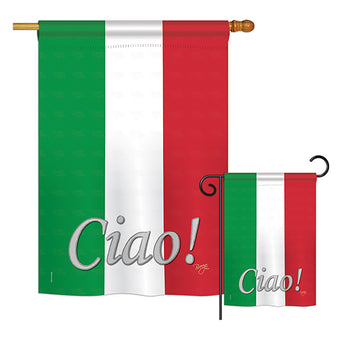 Italian - Nationality Flags of the World Vertical Impressions Decorative Flags HG108027 Printed In USA