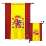 Spain - Nationality Flags of the World Vertical Impressions Decorative Flags HG108075 Printed In USA