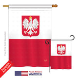 Poland - Nationality Flags of the World Vertical Impressions Decorative Flags HG108078 Printed In USA