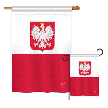 Poland - Nationality Flags of the World Vertical Impressions Decorative Flags HG108078 Printed In USA