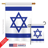 Israel - Nationality Flags of the World Vertical Impressions Decorative Flags HG108080 Printed In USA