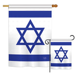 Israel - Nationality Flags of the World Vertical Impressions Decorative Flags HG108080 Printed In USA