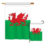 Wales - Nationality Flags of the World Vertical Impressions Decorative Flags HG108084 Printed In USA