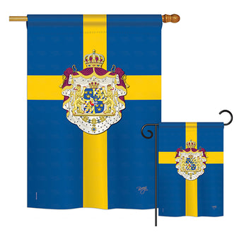 Sweden - Nationality Flags of the World Vertical Impressions Decorative Flags HG108091 Printed In USA