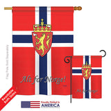 Norway - Nationality Flags of the World Vertical Impressions Decorative Flags HG108092 Printed In USA