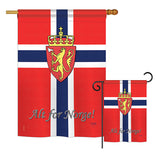 Norway - Nationality Flags of the World Vertical Impressions Decorative Flags HG108092 Printed In USA