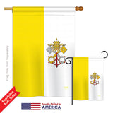 Vatican City - Nationality Flags of the World Vertical Impressions Decorative Flags HG108106 Printed In USA