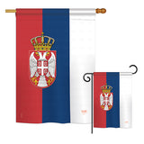 Serbia - Nationality Flags of the World Vertical Impressions Decorative Flags HG108107 Printed In USA