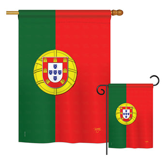 Portugal - Nationality Flags of the World Vertical Impressions Decorative Flags HG108118 Printed In USA