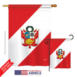 Peru - Nationality Flags of the World Vertical Impressions Decorative Flags HG108153 Printed In USA