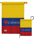 Colombia - Nationality Flags of the World Vertical Impressions Decorative Flags HG108161 Made In USA