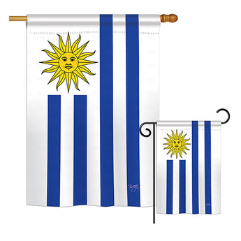 Uruguay - Nationality Flags of the World Vertical Impressions Decorative Flags HG108162 Printed In USA