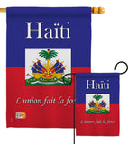 Haiti - Nationality Flags of the World Vertical Impressions Decorative Flags HG108167 Made In USA