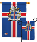 Iceland - Nationality Flags of the World Vertical Impressions Decorative Flags HG108170 Made In USA