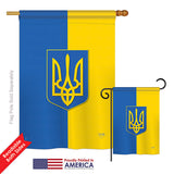 Ukraine - Nationality Flags of the World Vertical Impressions Decorative Flags HG108192 Printed In USA