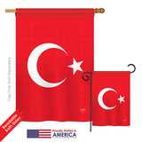 Turkey - Nationality Flags of the World Vertical Impressions Decorative Flags HG108194 Printed In USA