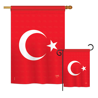 Turkey - Nationality Flags of the World Vertical Impressions Decorative Flags HG108194 Printed In USA