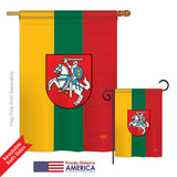 Lithuania - Nationality Flags of the World Vertical Impressions Decorative Flags HG108198 Printed In USA