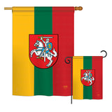 Lithuania - Nationality Flags of the World Vertical Impressions Decorative Flags HG108198 Printed In USA