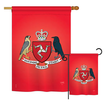 Isle of Man - Nationality Flags of the World Vertical Impressions Decorative Flags HG108200 Printed In USA