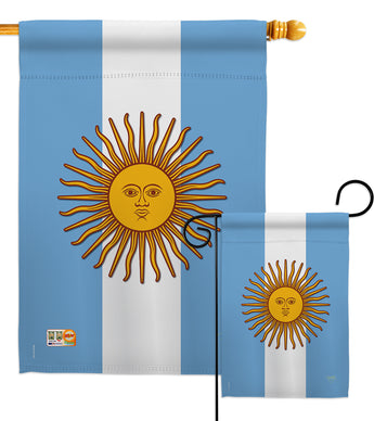 Argentina - Nationality Flags of the World Vertical Impressions Decorative Flags HG108214 Made In USA