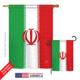 Iran - Nationality Flags of the World Vertical Impressions Decorative Flags HG108215 Printed In USA