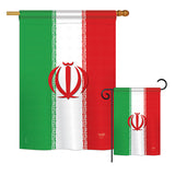 Iran - Nationality Flags of the World Vertical Impressions Decorative Flags HG108215 Printed In USA